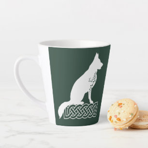 German Shepherd Loki Sailor’s Knot White Custom  Latte Mug