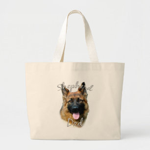German Shepherd (longhair) Dad 2 Large Tote Bag