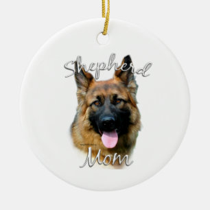 German Shepherd (longhair) Mum 2 Ceramic Ornament