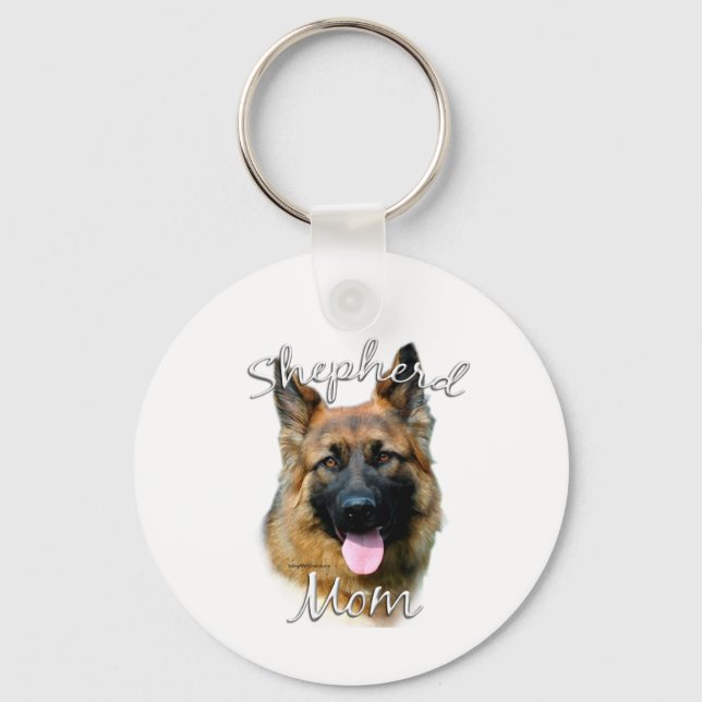 German Shepherd (longhair) Mum 2 Key Ring (Front)