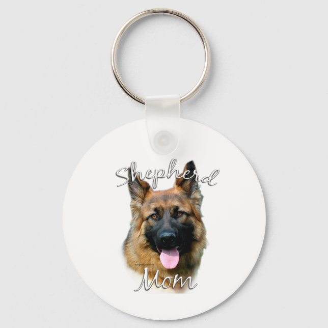 German Shepherd (longhair) Mum 2 Key Ring (Front)