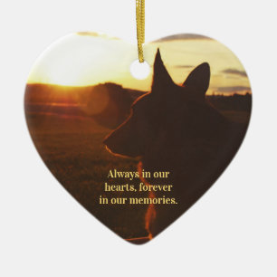 German Shepherd Lost Pet Ceramic Ornament