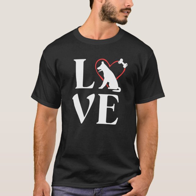 German Shepherd  Love Dogs Tshirts For Women Dog M (Front)