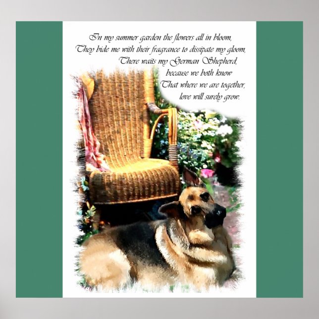 German Shepherd Love Gifts Poster (Front)