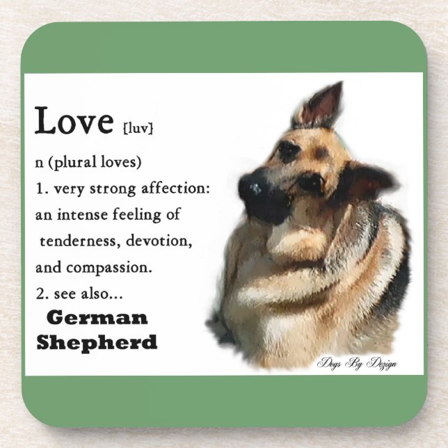 German Shepherd Love Is Coaster (Front)