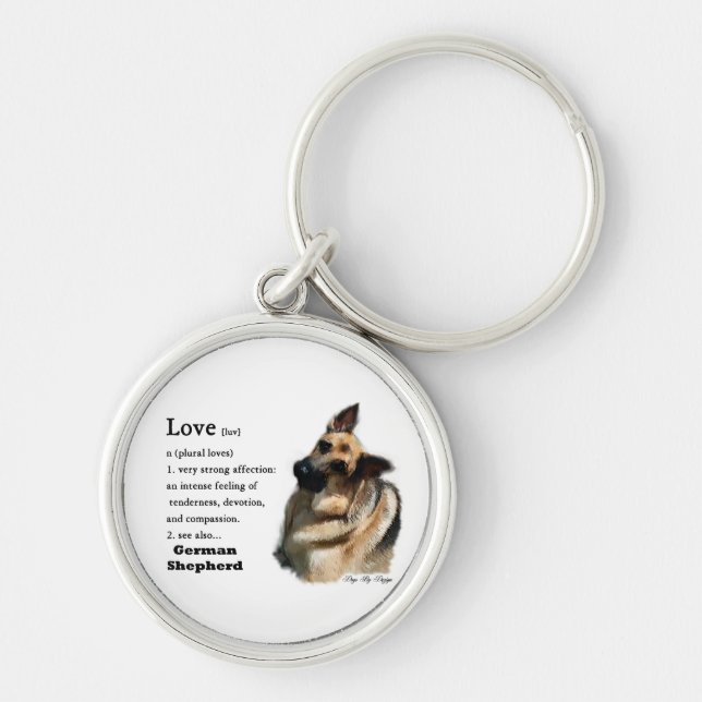 German Shepherd Love Is Key Ring (Front)
