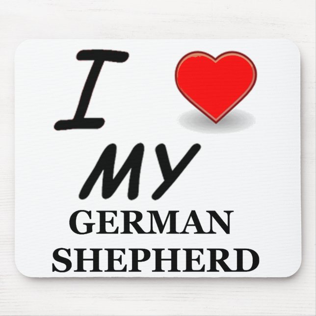 german shepherd love mouse pad (Front)