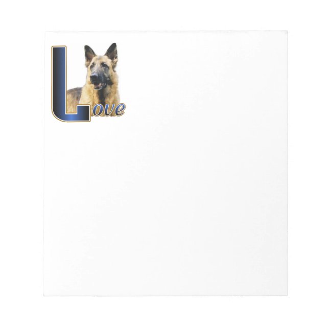 German Shepherd Love Notepad (Front)