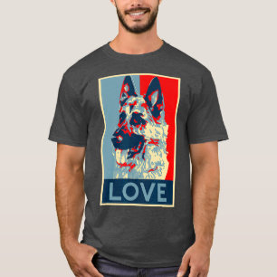 German Shepherd Love Retro Style K Men Women K T-Shirt