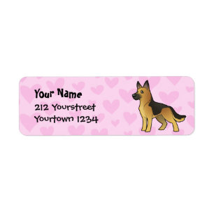 German Shepherd Love Return Address Label
