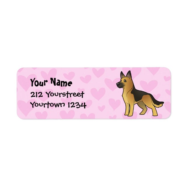 German Shepherd Love Return Address Label (Front)