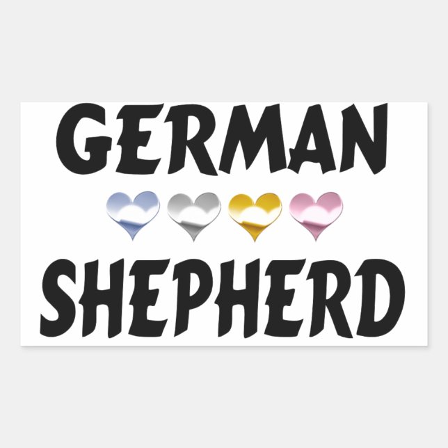 German Shepherd Love Stickers (Front)