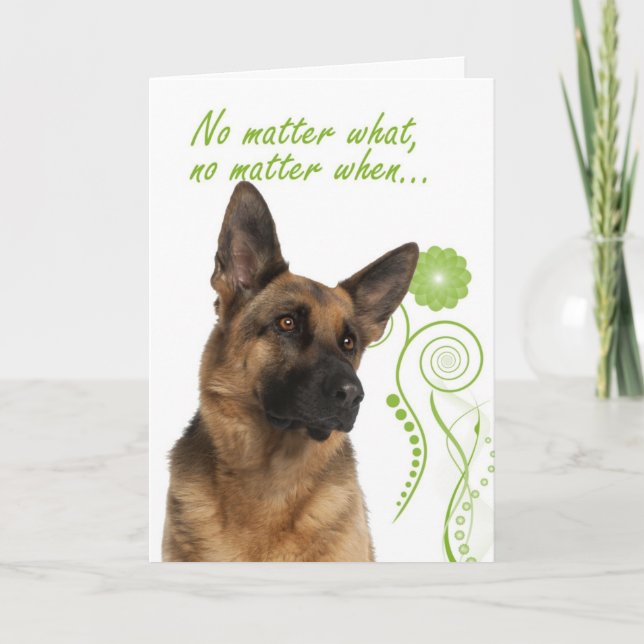 German Shepherd Love & Support Card (Front)