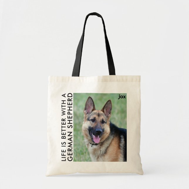 German Shepherd Lover Dog Mum Custom Tote Bag (Front)