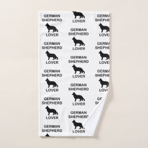 german shepherd lover hand towel