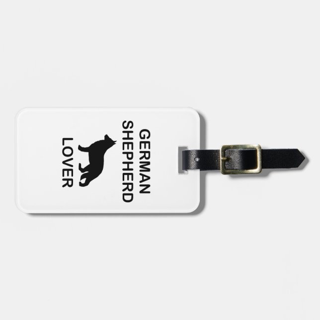 german shepherd lover luggage tag (Front Horizontal)