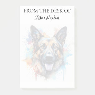 German Shepherd Lover Monogrammed Dog Post-it Notes