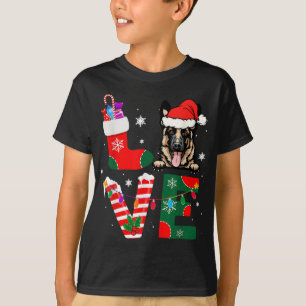 German Shepherd Lover Santa Claus Christmas Dogs P T-Shirt