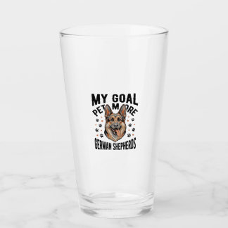 German Shepherd Lover Shirt with Vintage Engraved  Glass