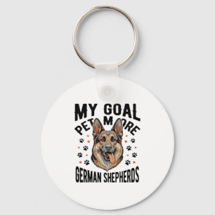 German Shepherd Lover Shirt with Vintage Engraved  Key Ring