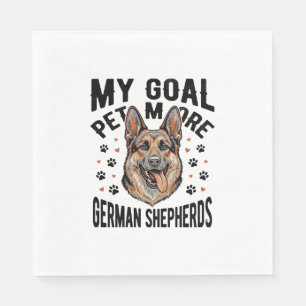 German Shepherd Lover Shirt with Vintage Engraved Napkin