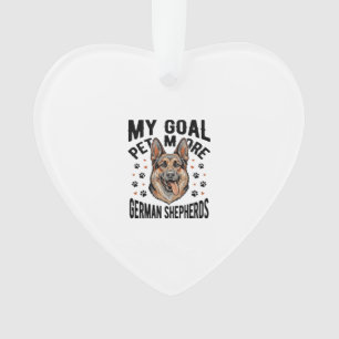 German Shepherd Lover Shirt with Vintage Engraved  Ornament