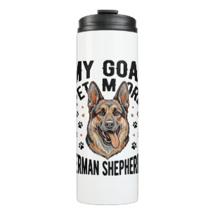 German Shepherd Lover Shirt with Vintage Engraved  Thermal Tumbler