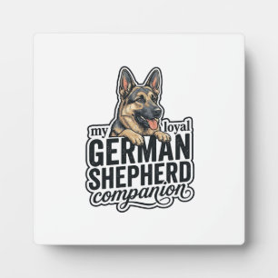 German Shepherd Lover Vintage Engraving Dog Typogr Plaque