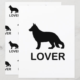 German Shepherd Lover with Silhouette