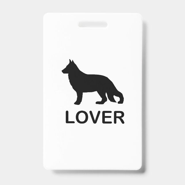 German Shepherd Lover with Silhouette ID Badge (Front)