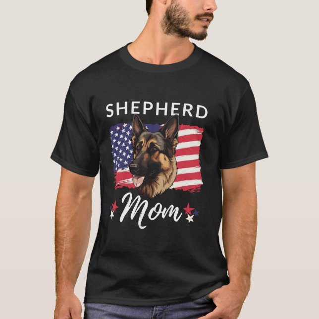 German Shepherd Mama Dog Lover for Mum Owner Long  T-Shirt (Front)