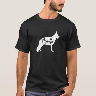 German Shepherd Mama Heart Cute Dog Mom Mothers Da T-Shirt