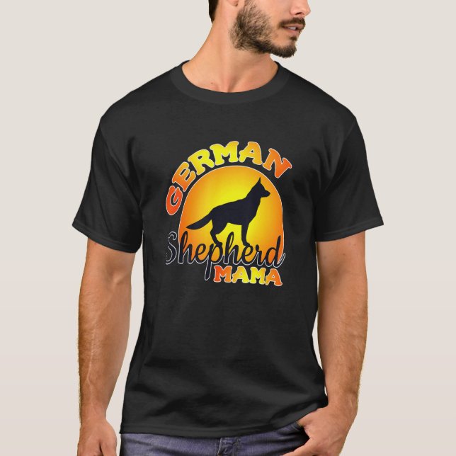 German Shepherd Mama Shephard Dog Mum T-Shirt (Front)