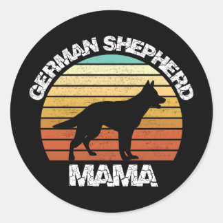 german shepherd mama Shirt - shepherd dog gift Classic Round Sticker