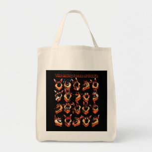 German Shepherd Many Faces Tote Bag