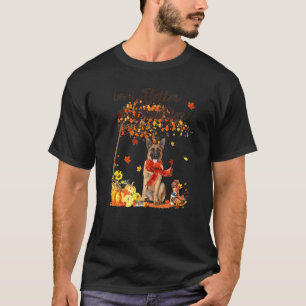 German Shepherd Maple Tree Thanksgiving Day Cute D T-Shirt