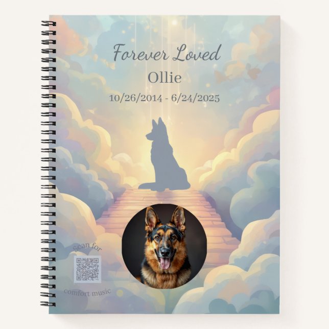 German Shepherd Memorial Journal | Rainbow Bridge (Front)