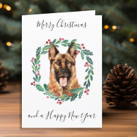 German Shepherd Merry Christmas Trendy Dog 