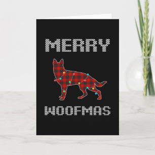 german shepherd merry woofmas gifts card