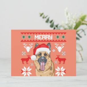 German Shepherd Merry Woofmas Sweatshirt Christmas Invitation