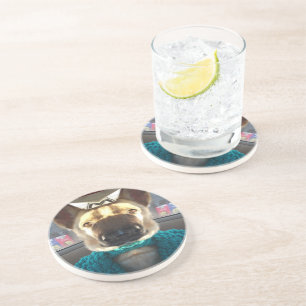 German Shepherd Mirrored Distortion Coaster