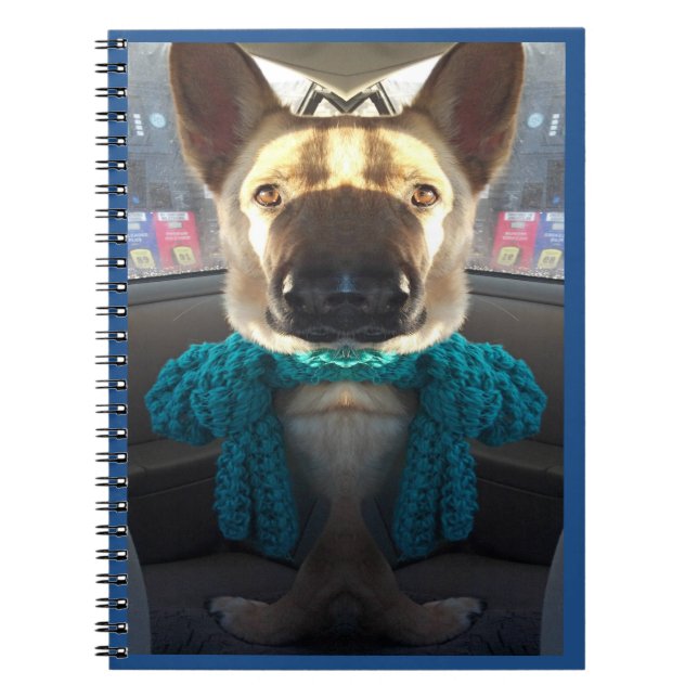 German Shepherd Mirrored Distortion Notebook (Front)