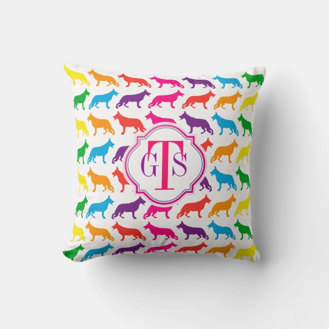 German Shepherd Monogram Cushion (Front)