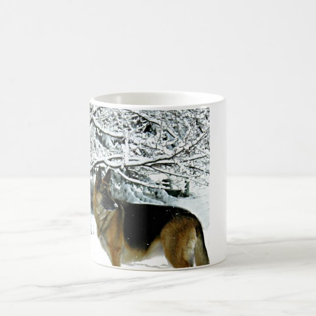 German Shepherd Morphing Coffee Mug (Center)