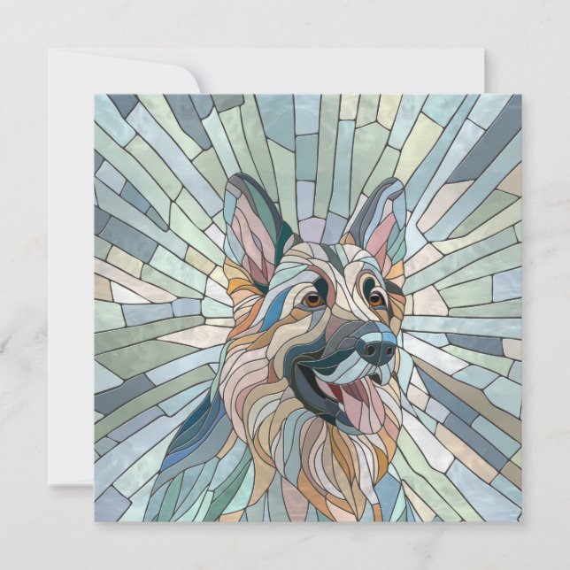 German Shepherd -  Mosaic Art (Front)