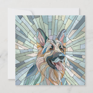 German Shepherd - Mosaic Art