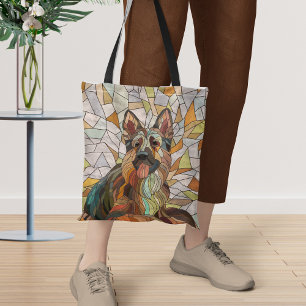German Shepherd - Mosaic Art Tote Bag