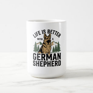German Shepherd Mountain Crest Coffee Mug