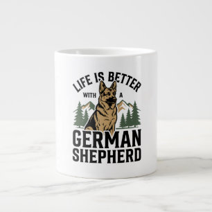 German Shepherd Mountain Crest Large Coffee Mug