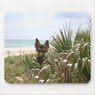German Shepherd Mousepad Beachgrass